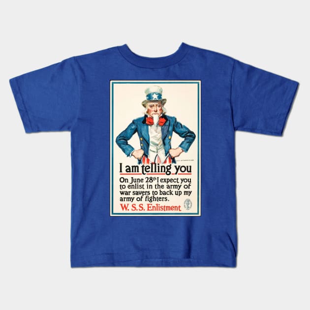 Uncle Sam Kids T-Shirt by Donkeh23